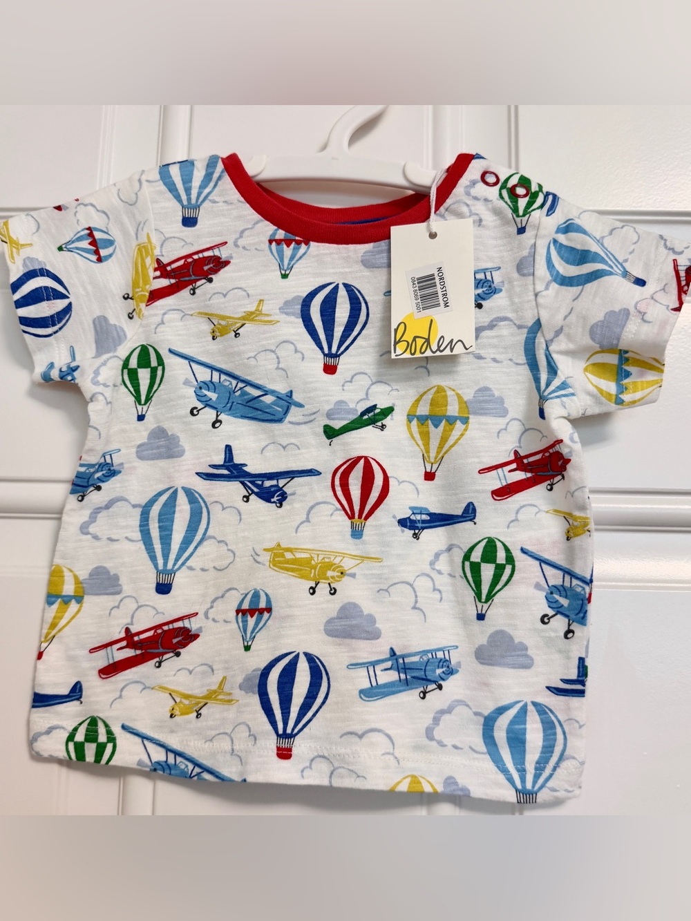 NWT Baby Boden Hot Air Balloon T shirt and shorts 6-9M - Picture 2 of 7